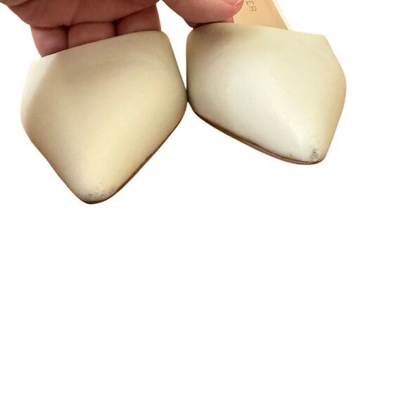 Kurt Geiger London Burlington Leather In Bone Block Heels Size 37.5 = US Size 7 - Picture 6 of 14